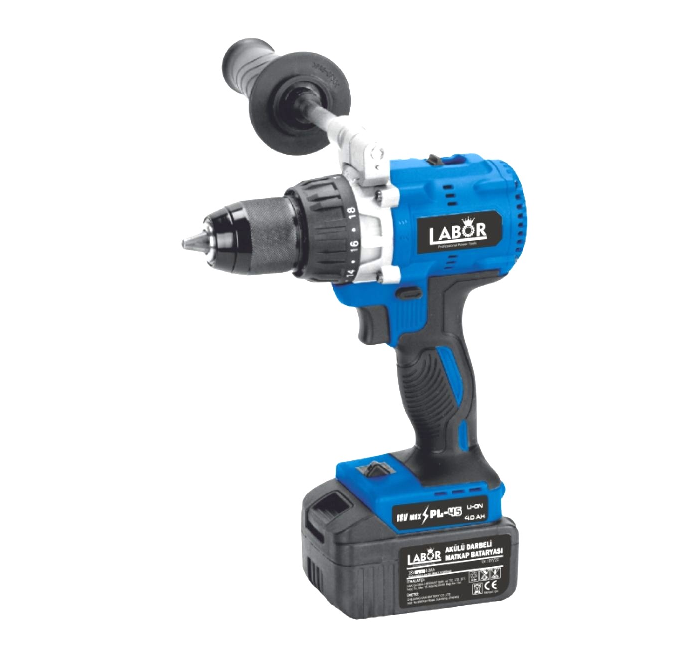 LABOR AKÜLÜ DARBELİ ŞARJLI MATKAP 18V-4.0AH